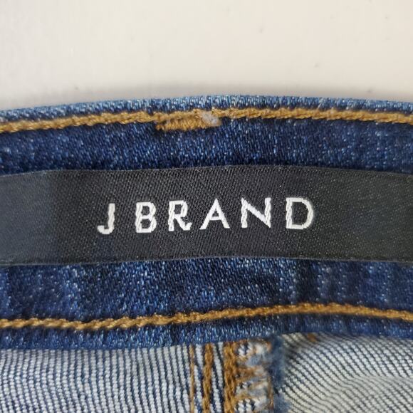 J BRAND Women's Misfit Capri Jeans Size 28 Ripped Knee Ankle Dark Wash Stretch - Picture 4 of 8